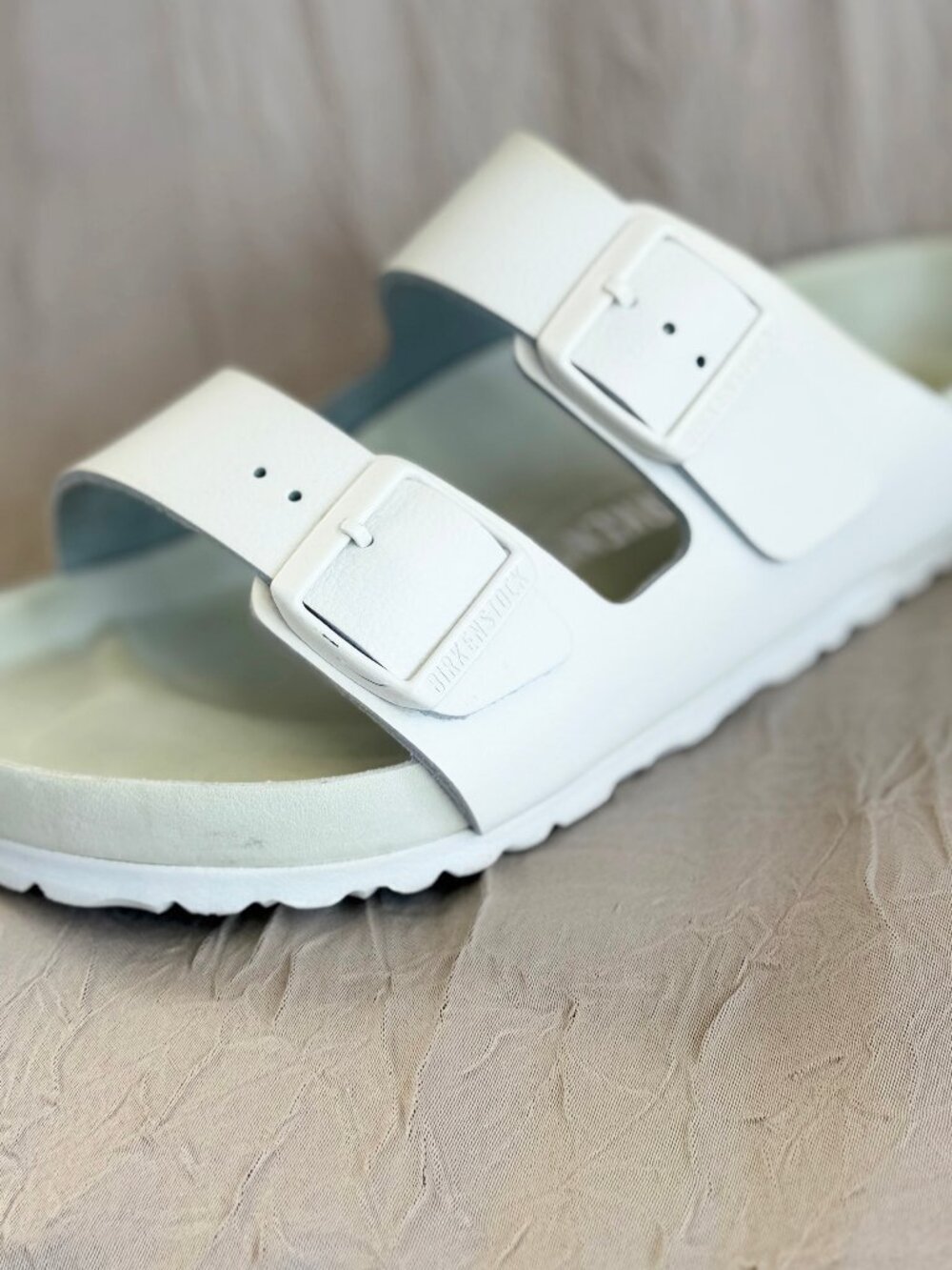 Birkenstock Arizona BS Regular Women 8 Men 6 White Leather Sandal 1026803 Unisex - Picture 5 of 13
